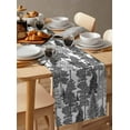 thumbnail image 6 of Ldtrchee Forests Tree Table Runner 70 Inches, Grey Nature Plants Pine Maple Trees Bed Runner Dresser Scarves Tabletop for Indoor Outdoor Parties/Ceremony/Banquet, 13" x 70", 6 of 8