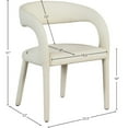 thumbnail image 3 of Meridian Furniture Sylvester Cream Vegan Leather Dining Chair, 3 of 9