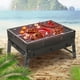 thumbnail image 1 of Parrilla de barbacoa plegable para exteriores | Parrilla metálica engrosada y antiadherente | Estufa portátil de carbón para camping, tailgating y cocina en casa | Parrilla ajustable, 1 of 8