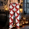 thumbnail image 5 of CONFREE Halloween Pajama Pants for Men Hallowmas Pj Pants for Men Pumpkin Ghost Print Lounge Bottoms Elastic Waist Drawstring Sleepwear With Pockets, 5 of 5
