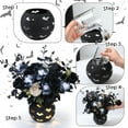 thumbnail image 5 of Halloween Vases for Flowers - Black Vase with Light String and Glass Cup, Halloween Home Centerpiece Decor, 5 of 5