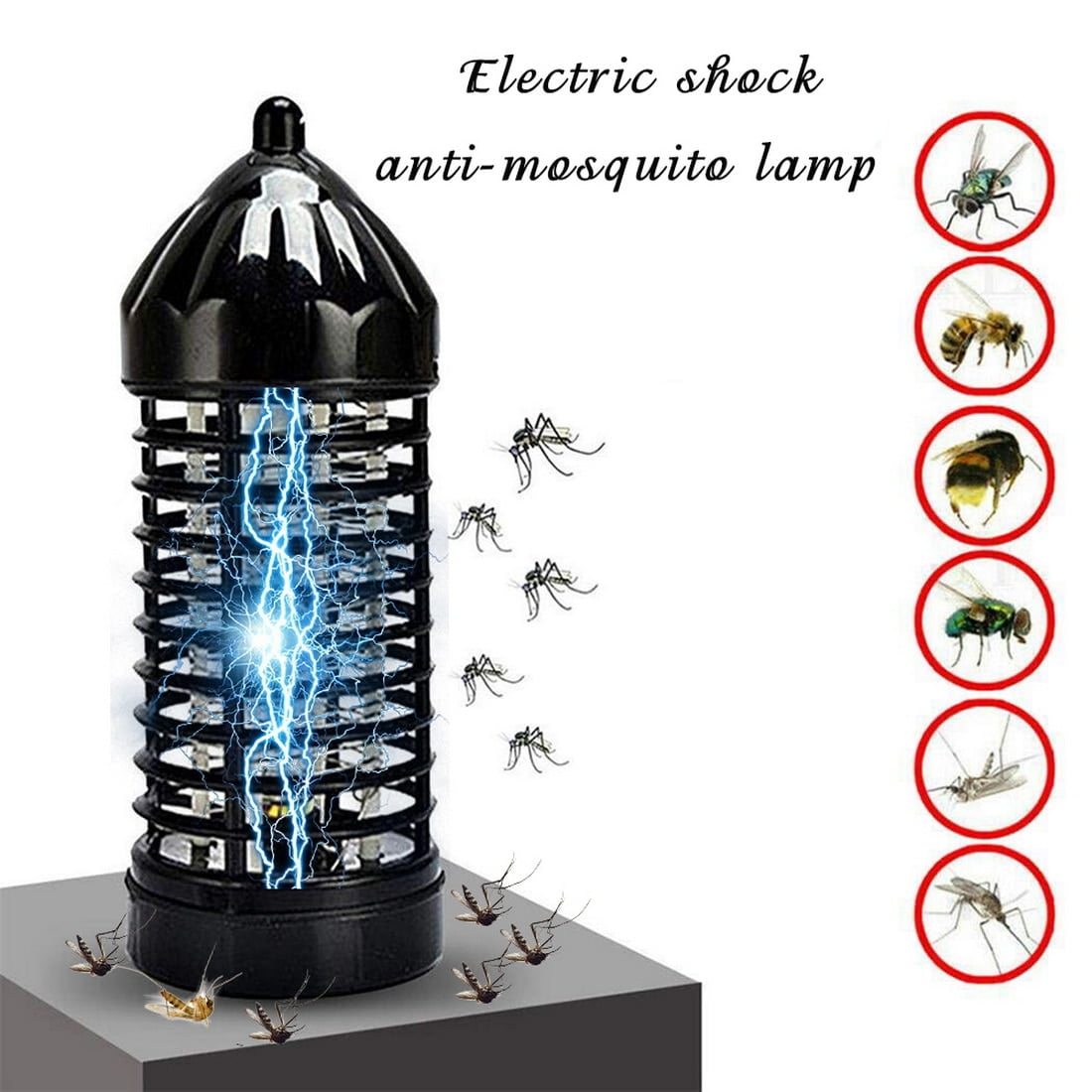 Electric Mosquito Fly Bug Insect Trap Killer Zapper Lamp Night L2U8 