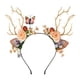 thumbnail image 2 of Diadema navideña de astas con luces LED y flores | Accesorio para disfraz de reno para mujeres y niñas | 1 diadema, 2 of 3