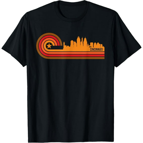 Retro Cincinnati T-Shirt - Cincinnati OH Skyline Shirt T-Shirt