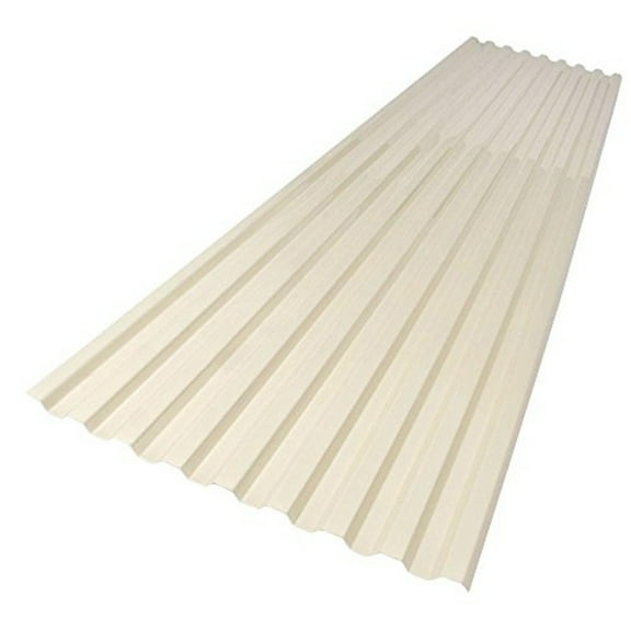 HomeStock 26 In. X 6 Ft. Smooth Cream Polycarbonate Roof Panel
