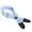 Light Blue, variant on Adjustable Cotton Guitar Strap with Leather Ends for Acoustic Electric & Bass Guitar, Solid Color Shoulder Strap