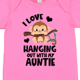 thumbnail image 4 of Inktastic Monkey I Love Hanging out with My Auntie Boys or Girls Baby Bodysuit, 4 of 5