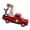 Red Truck_Pink woman gray man, variant on Classical Antique Metal Wedding Pickup Truck Ornament With Functional Door And Couple Figurines For Desktop Display