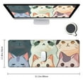 thumbnail image 2 of nygtbtfer  Round Cute Cat Mouse Pad, Small Kawaii Funny Cat Design Mousepad, Laptop Computer Office and Gaming Desk Mat for Girl, 31.5x11.8 in, 2 of 6