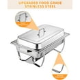 thumbnail image 4 of Garvee 8 Qt Chafing Dish for Buffet Set, Stainless Steel Buffet Servers, 6 Pack, Silver, 4 of 6