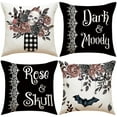 thumbnail image 1 of Halloween Print Square Pillowcase Set 45 cm x 45 cm Linen Sofa Cushion Cover Home Decor for Living Room or Party, 1 of 9