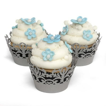 Le Prise Silver Decorative Cupcake Wraps