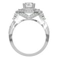 thumbnail image 3 of Dazzlingrock Collection IGI CERTIFIED Round Lab Grown White Diamond Crisscross Split Shank Engagement Ring for Women (2.05 ctw, Color H-I, Clarity SI2) in 925 Sterling Silver, Size 10, 3 of 6