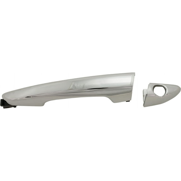 Exterior Door Handle Compatible with 2015-2019 Hyundai Sonata Front, Driver Side Chrome With Cover