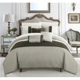 thumbnail image 1 of Chic Home CS8131-US Lior Comforter Set, King Brown - 10 Piece, 1 of 1