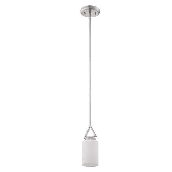 Luminance F14001-53 Contemporary 1 Incandescent Pendant Light with Satin Nickel Finish