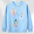 thumbnail image 2 of Zshosam Crewneck Sweatshirt Girls Sweatshirt Trendy Winter Long Sleeve Shirt Pullover Youth Girl Cute Clothes,Light Blue 4-5 Years, 2 of 7