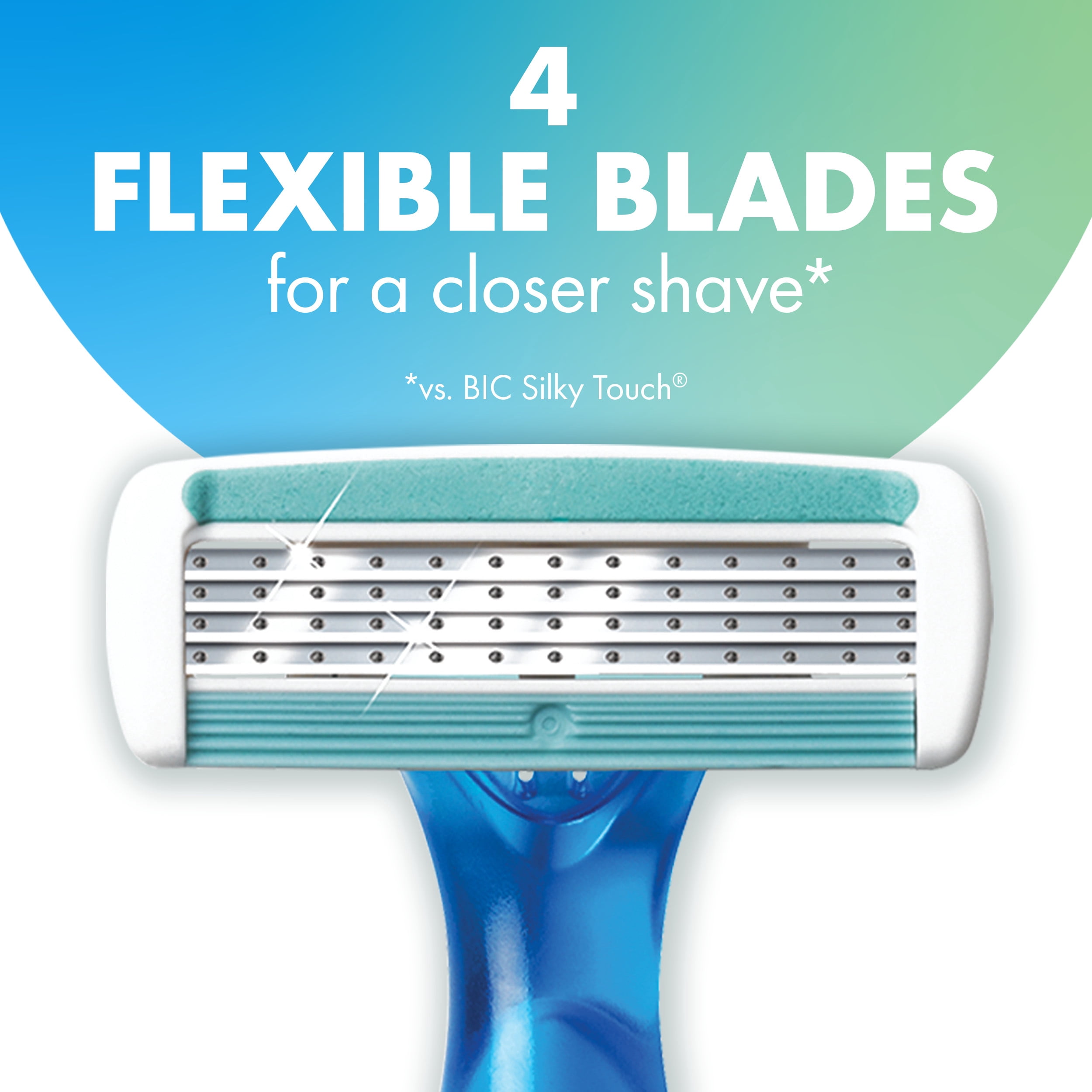 BIC Soleil Comfort 4-Blade Women's Manual Razor, 7 Count, Assorted