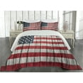 thumbnail image 2 of Ambesonne USA Quilted Coverlet 3 Pcs, Fourth of July Independence, King Size, Dark Blue White Red, 2 of 4