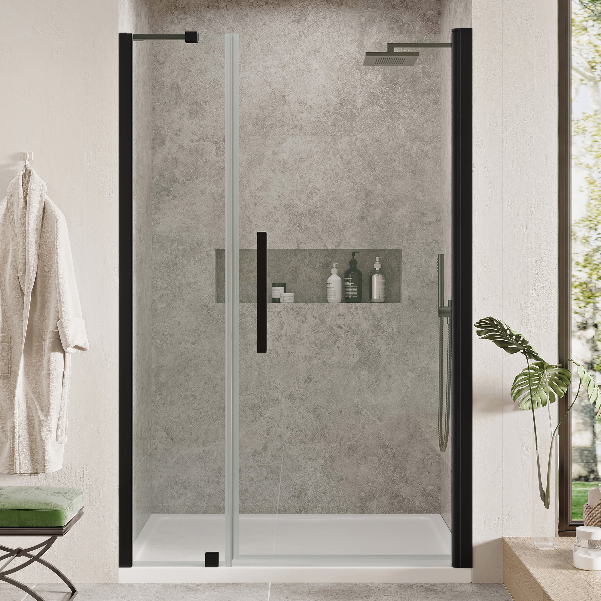 Ove Decors Endless PA0650420 Pasadena Alcove Frameless Pivot Shower   Eb8124f4 C4e7 4262 B739 4a4cef07e666.2d07649b6ac0e9020c5740fc3cefacf2 