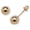 Colorname Misc: 6mm, variant on Solid 14k Yellow Gold 3-8mm Ball Screw Back Earrings For Women Cartilage Second Hole (4mm-yellow) Body Piercing Screw