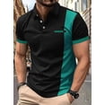 thumbnail image 6 of Men's summer button-down Polo shirt lapel Polo shirt gradient pattern printed street short sleeve printed clothing, 6 of 6