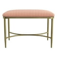thumbnail image 3 of Hillsdale Furniture Wimberly Modern Backless Metal Vanity Stool, Gold with Coral Fabric, 3 of 14