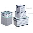 thumbnail image 4 of Bacati Collapsible Cotton Percale Fabric Laundry Hamper, Tribal Noah Mint, 4 of 6