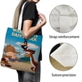 thumbnail image 3 of Daffy Duck Bolso de tela con estampado de lienzo para mujer, bolsa de compras reutilizable y estética, con cremallera interior, regalo para mujer,38*45cm., 3 of 6