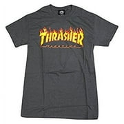 Thrasher Flame Logo Tshirt Grey Small