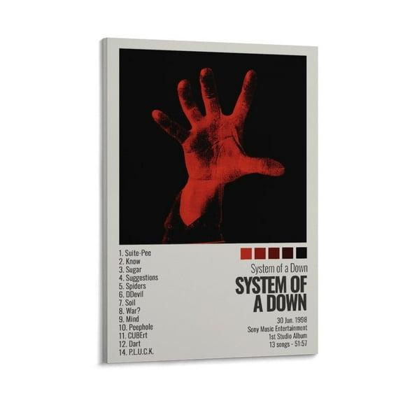 Album System of A Down Poster Canvas Wall Art Posters For Room Aesthetic And Decor Poster For Bedroom Living Room Bathroom Kitchen Office Decor