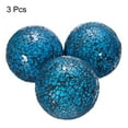thumbnail image 3 of Uxcell 3Pcs Decorative Glass Balls 3.15 inch Orbs Centerpiece Balls Mosaic Glass Balls for Decor Bowls, Dark Blue, 3 of 5