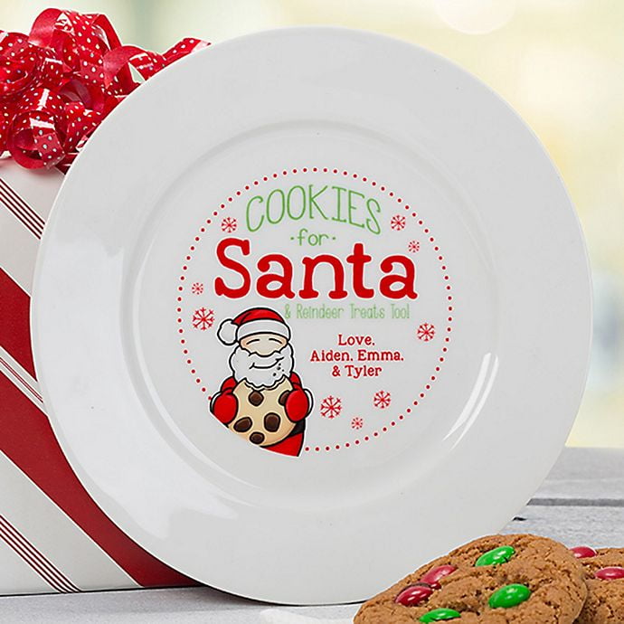 Items similar to personalized childrens holiday personalized christmas Cookies For Santa Plate - Walmart.com - Walmart.com