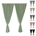 thumbnail image 1 of Outdoor Curtains Outdoor Curtains For Patio 2 Panels Sticky Top & Back Tab Bottom Sun Blocking Windproof Rod Drapes For Gazebo/Porch, 1 of 9