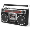 thumbnail image 3 of Boombox Riptunes Negro Estilo Clásico con Reproductor de Cassette y Radio AM/FM para Hombre, 3 of 9