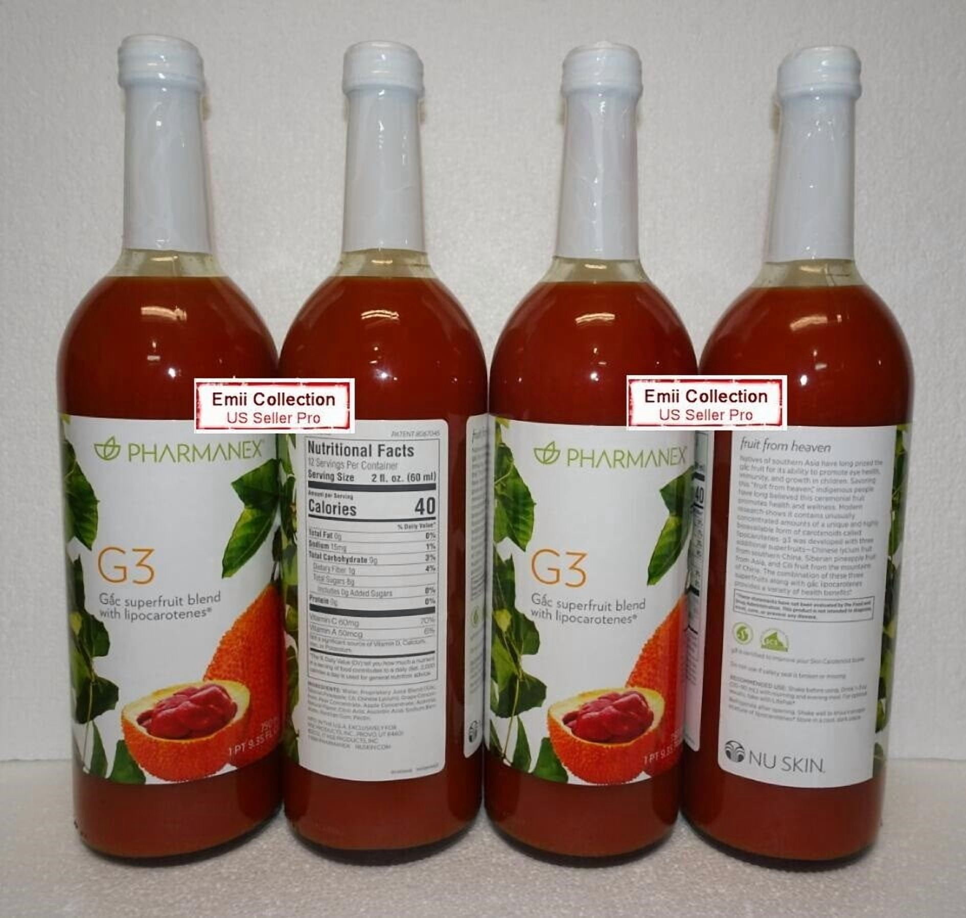 Nu Skin Nuskin Pharmanex Gac G3 Juice Pack (4 Bottles)