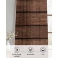 thumbnail image 6 of Dark Brown Wooden Sheer Curtains 84 Inch Length 2 Panels Set for Living Room/Bedroom, Vintage Western Country Wooden Board Kitchen Curtains Grommet Semi-Sheer Curtains Window Treatments 52"x84"x2, 6 of 7