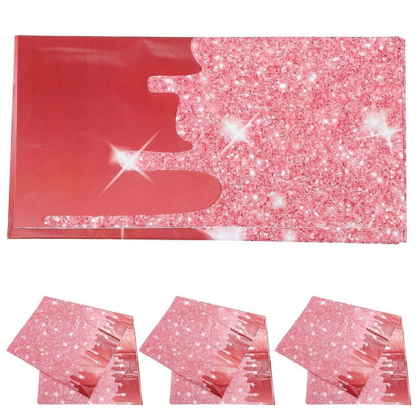 Shining Color Rectangular Tablecloth for Parties Made of Soft PE Material Multi Large Size
