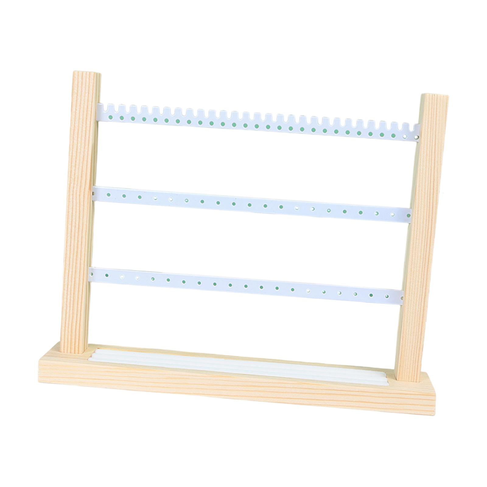 FVDPWYE Earring Display Stand Earring Holder Multifunctional 3 Layer Hanging Rack Jewelry Organizer for Tabletop Centerpiece Showcase White