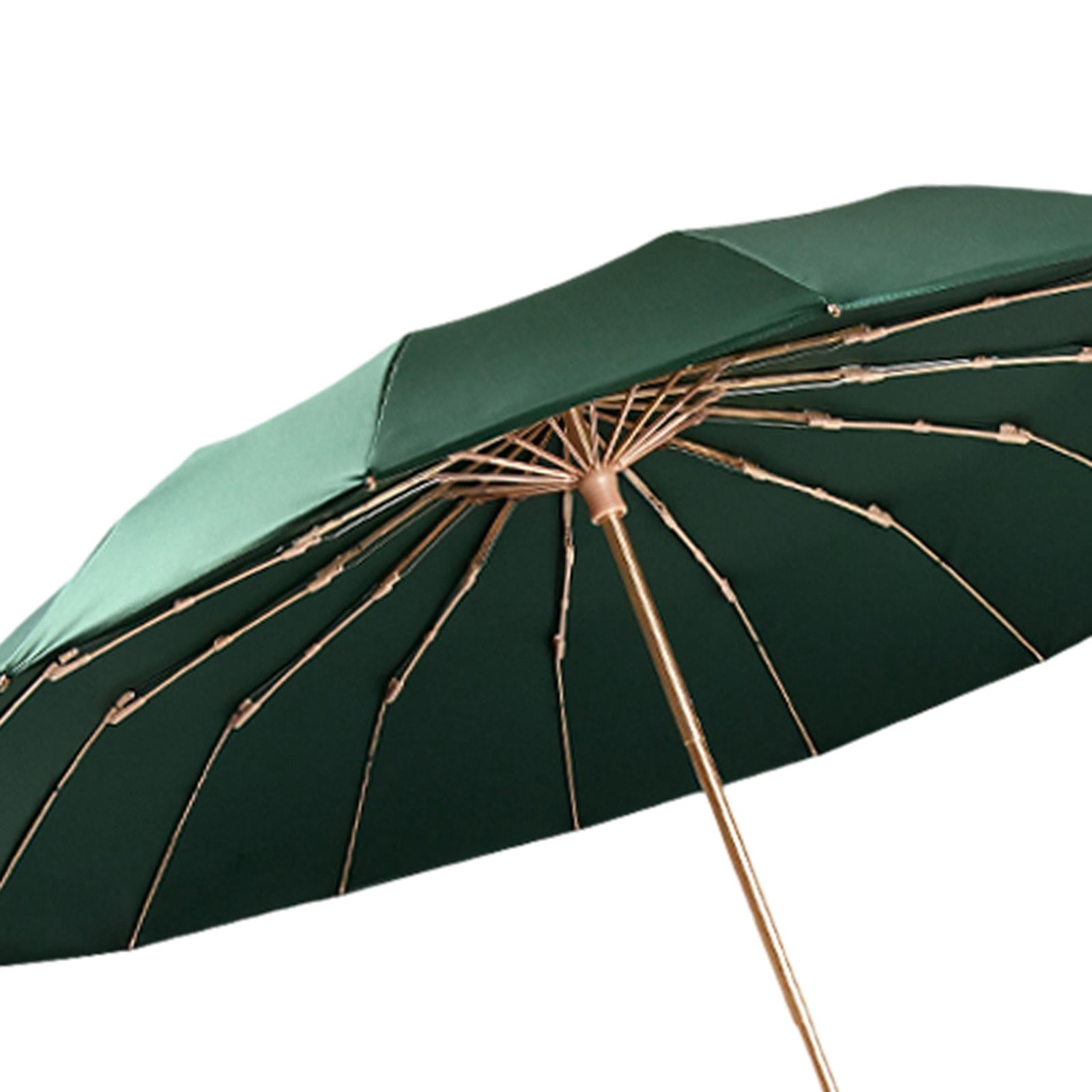 Folding Umbrella Mini Lightweight Sun Rain Umbrella for Hiking Camping Trips green