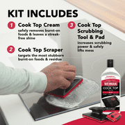 Weiman Cooktop Cleaner Kit - Cook Top Cleaner and Polish 10 oz. Scrubbing Pad, Cleaning Tool, Cooktop Razor Scraper