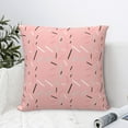 thumbnail image 6 of YFYANG Square Decorative Throw Pillow Case (Without Pillow Insert), Pink Line Texture Bedroom Sofa Car Cushion Cover, 12"x12", 6 of 9