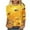 Yellow Plus Size Blouse for Women_i, variant on CYMMPU Loose Fit Crew Neck Spring Tops 3/4 Sleeve Blouses for Women Dressy Casual Flower Printed Tunic Tops Summer Fashion Shirts Lightweight Basic T-Shirts XL