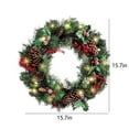 thumbnail image 3 of Aihimol Halloween Wreath for Front Door, Simulation Christmas Wreath Merry Christmas Front Door Decoration Wall Artificial Wreath Party Decoration Storage Compartments System, 3 of 7