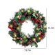 thumbnail image 3 of Corona navideña artificial preiluminada para puerta principal, decorada con piñas, frutos rojos y ramas escarchadas. Incluye 20 luces LED para interior y exterior., 3 of 7