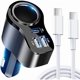 thumbnail image 1 of HAYAN 4 in 1 USB C Car Charger, 168W Multi USB Cigarette Lighter Adapter, Socket Splitter with 3 Ports, 12V/24V Dual USB Type C PD Fast Car Charger Adapter for iPhone 16/15 Pro Max/14/13,iPad,Samsung, 1 of 1