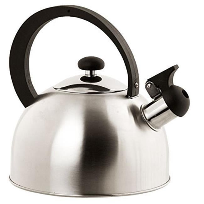 Home Basics 2.5L Tea Kettle, Matte Stainless Steel