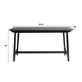 thumbnail image 4 of Walker Edison 59" Mid-Century Trestle Dining Table, Black Ash Veneer, 4 of 16