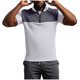 thumbnail image 5 of Ceisia Men's Slim Fit Short Sleeve Half-Zip Color-Blocked Top Waffle-Knit Texture Spring Summer Shirt Gift, 5 of 6