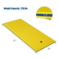 thumbnail image 2 of Gymax 87'' x 36'' 3-layer Floating Pad Mat Water Sports Recreation Relaxing Yellow, 2 of 6